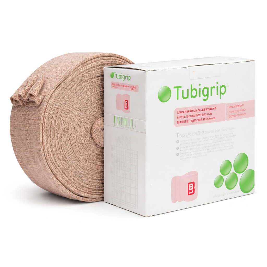 Tubigrip™ Elasticated Tubular Bandage – Size B, Beige, 10 m (SKU: 1449)