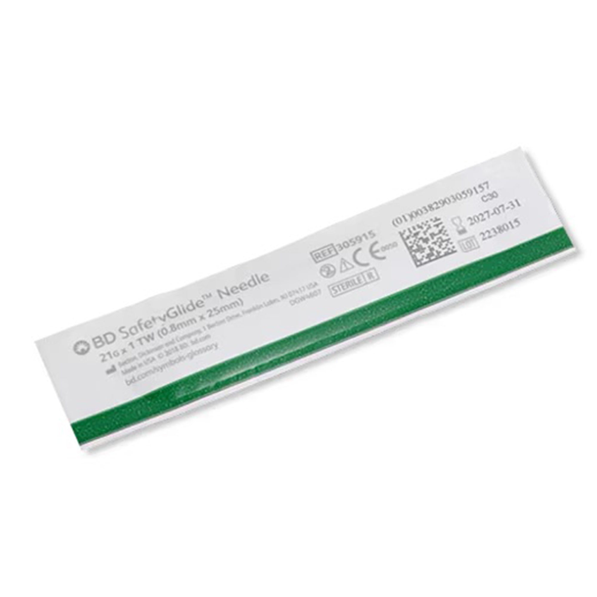 BD SafetyGlide™ Shielding Hypodermic Needle – 21G x 1" (SKU: 305915)