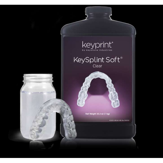 Keystone KeySplint Soft Clear Translucent 1 Kg 3D Printing Resin
