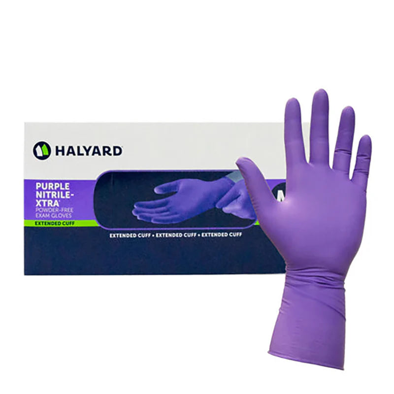 Halyard PURPLE NITRILE* Exam Gloves – Powder-Free, Non-Sterile, Medium (SKU: 55080)