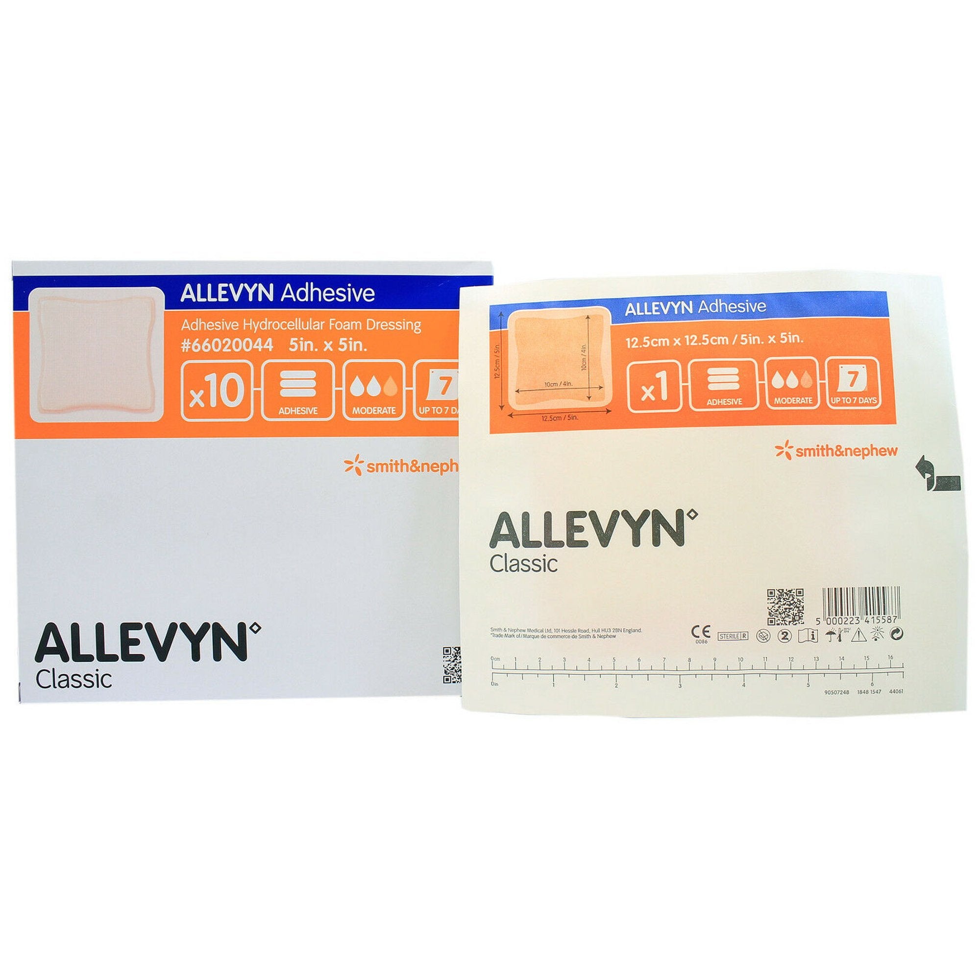 ALLEVYN® Adhesive Hydrocellular Foam Dressing – 5" x 5" (SKU: 66020044)