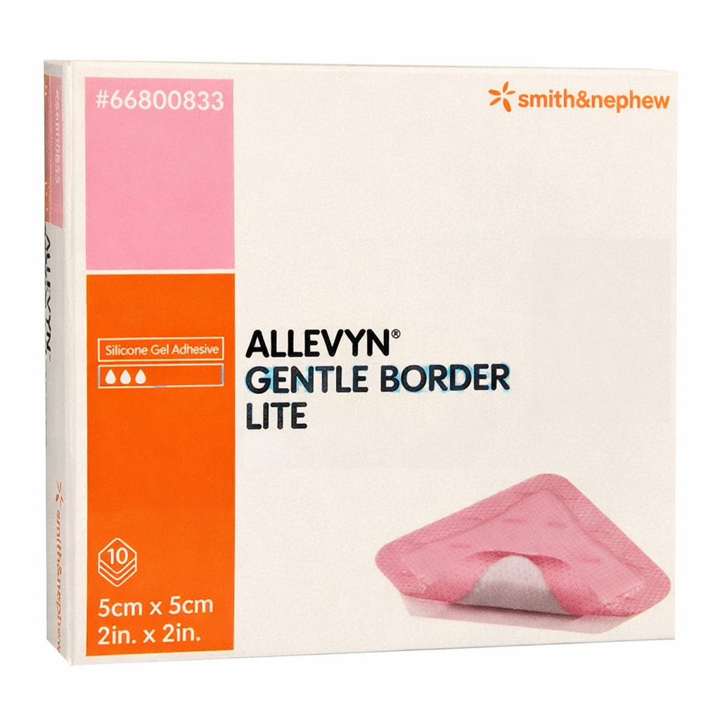 ALLEVYN™ Gentle Border Lite Silicone Gel Adhesive Hydrocellular Foam Dressing – 2" x 2" (66800833)