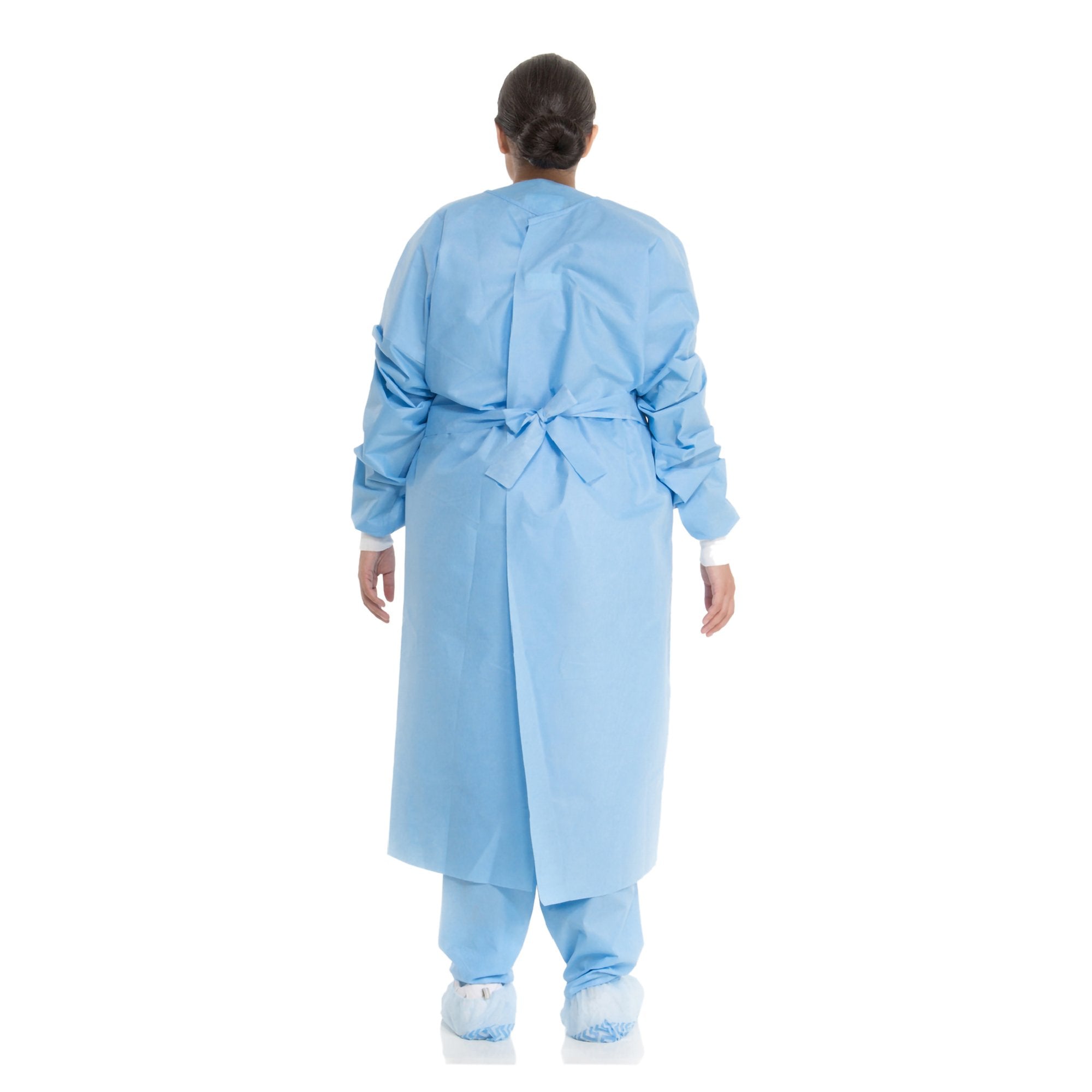Halyard Health Fluid Resistant Procedure Gown – Knit Cuffs, Blue, XL (SKU: 69028)
