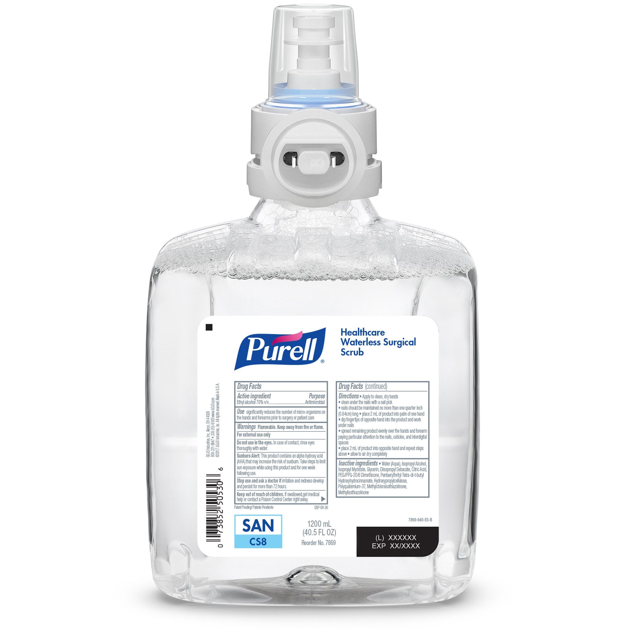 PURELL® Waterless Surgical Scrub – 1200 mL Refill for CS8 (SKU: 7869-02)