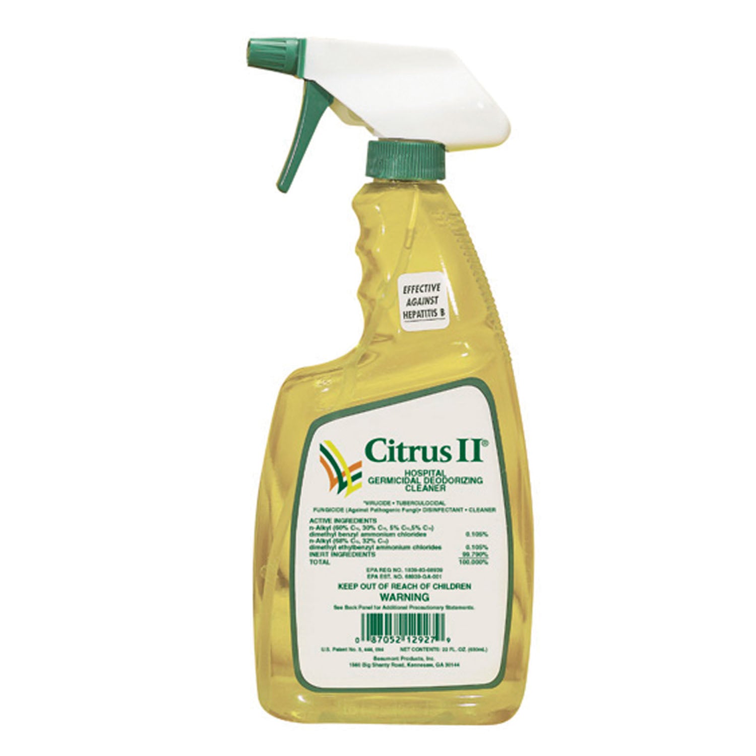 CITRUS II MULTI-PURPOSE DISINFECTANT 22 OZ. SPRAY BOTTLE 12BOTTLE/CASE