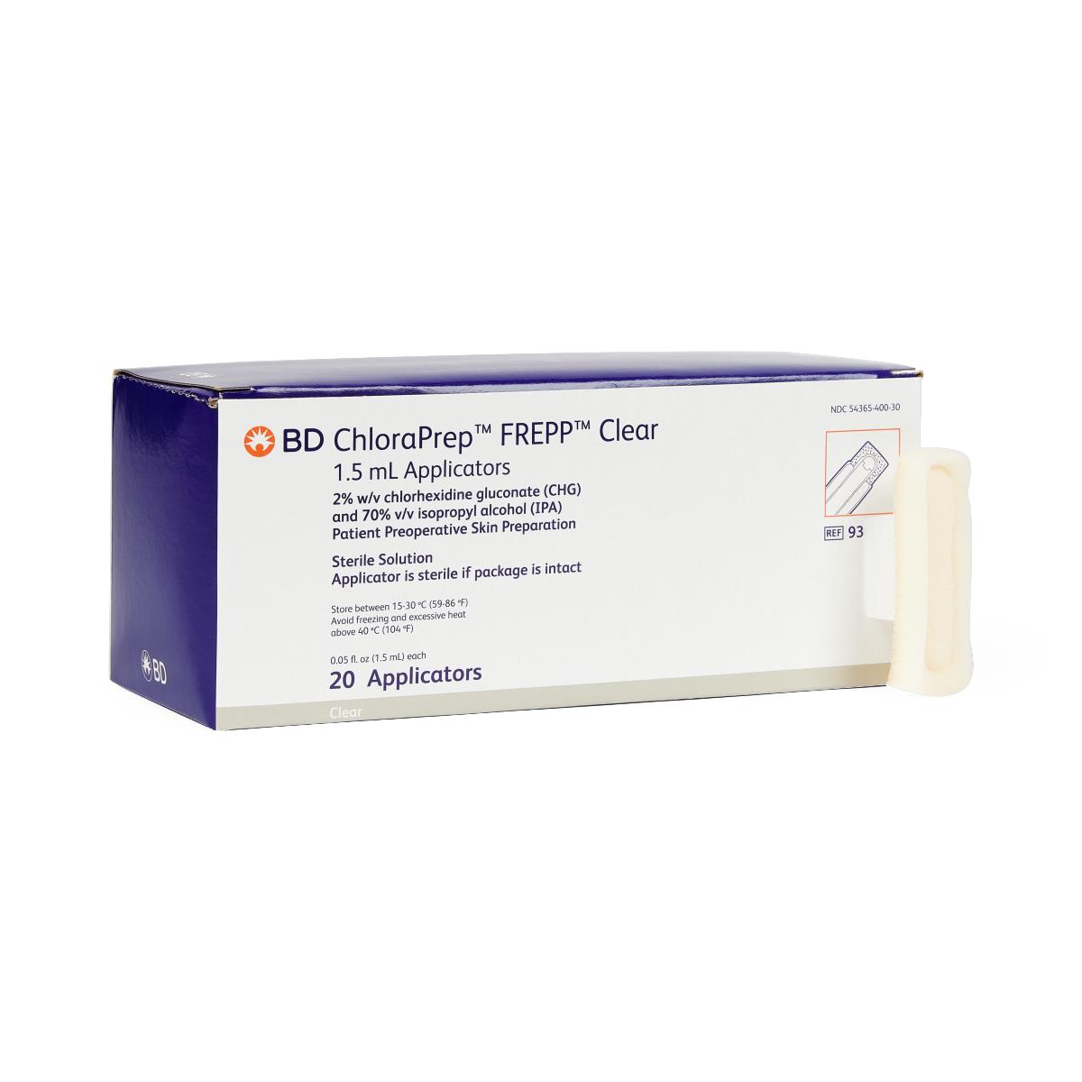 CHLORAPREP FREPP APPLICATOR 20PCS/BX 25BXS/CS, STERILE