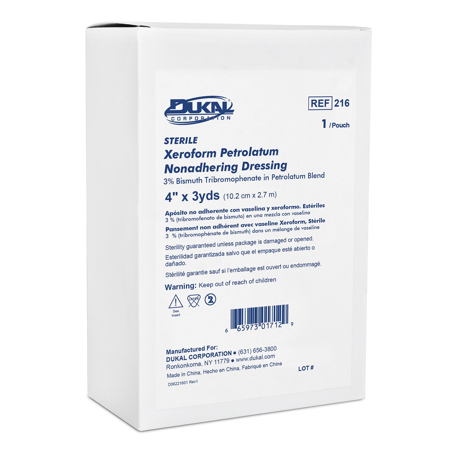 DUKAL ALBA XEROFORM PETROLATUM GAUZE DRESSINGS