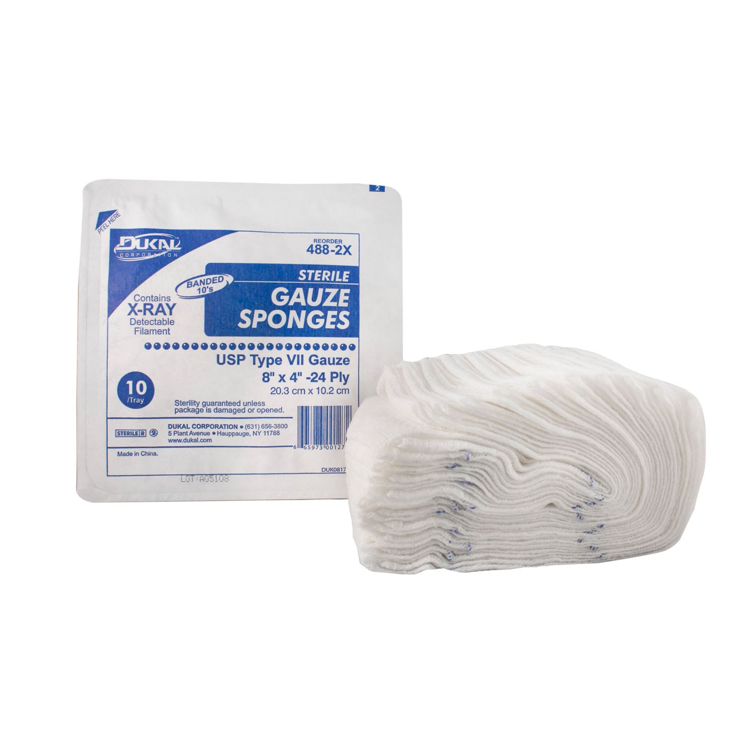 DUKAL X-RAY DETECTABLE GAUZE SPONGES