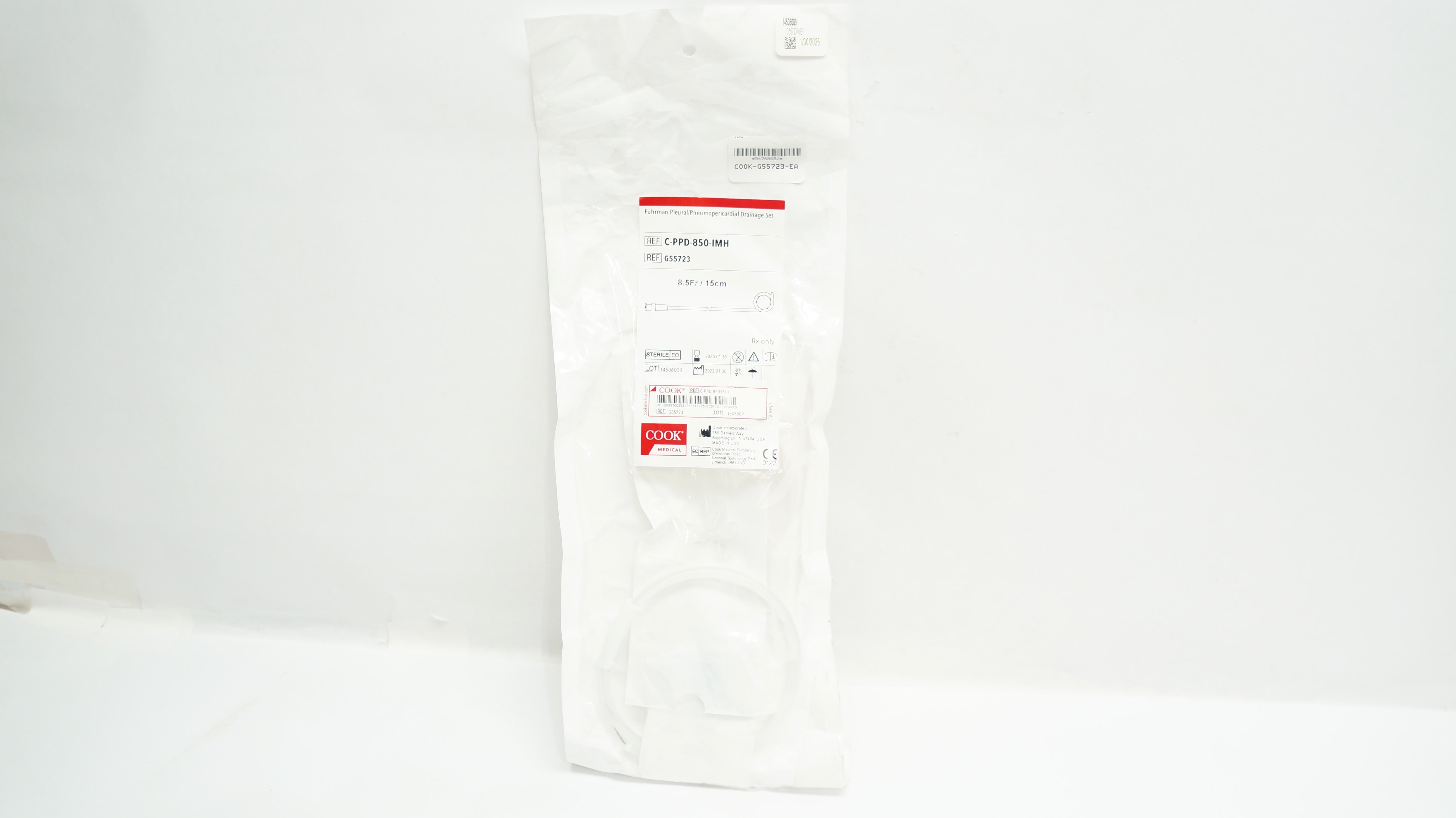 Cook Medical Fuhrman Pleural / Pneumopericardial Drainage Set and Tray 8.5 Fr 15 cm (G55723)