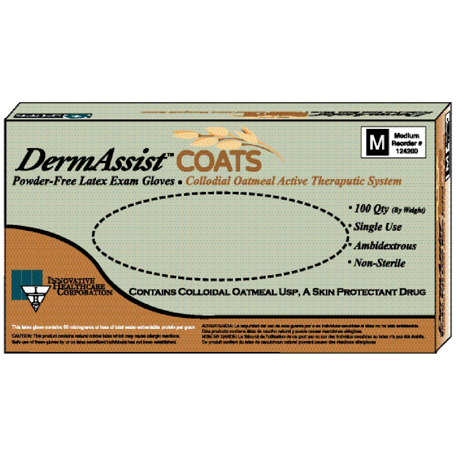INNOVATIVE DERMASSIST® COATS™ POWDER-FREE LATEX EXAM GLOVES