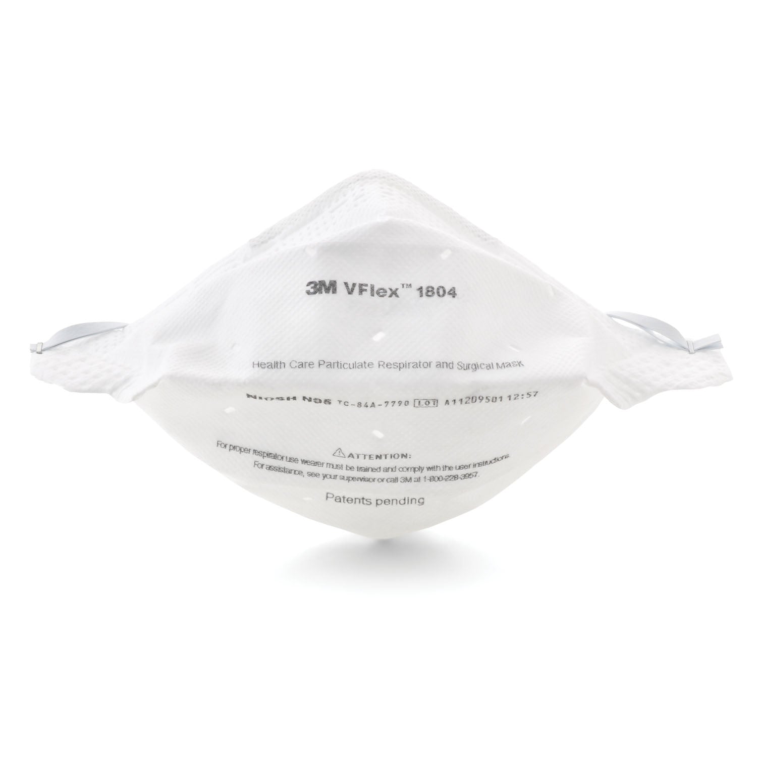 N95 PARTICULATE RESPIRATOR & SURGICAL MASK, Vflex™, 50/bx, 8 bx/cs (18 cs/plt)