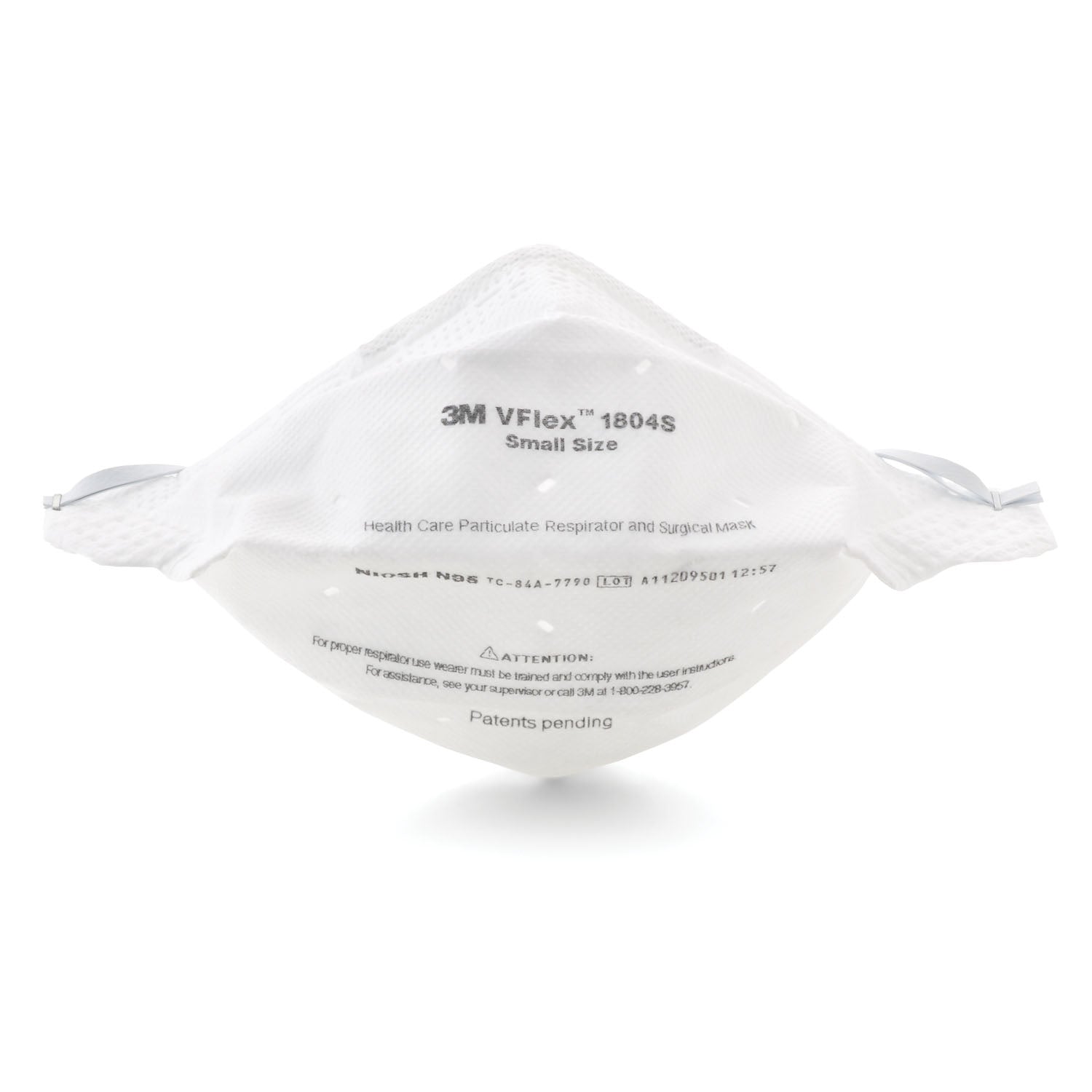 N95 PARTICULATE RESPIRATOR & SURGICAL MASK, Vflex™, Small, Disposable, 50/bx, 8 bx/cs