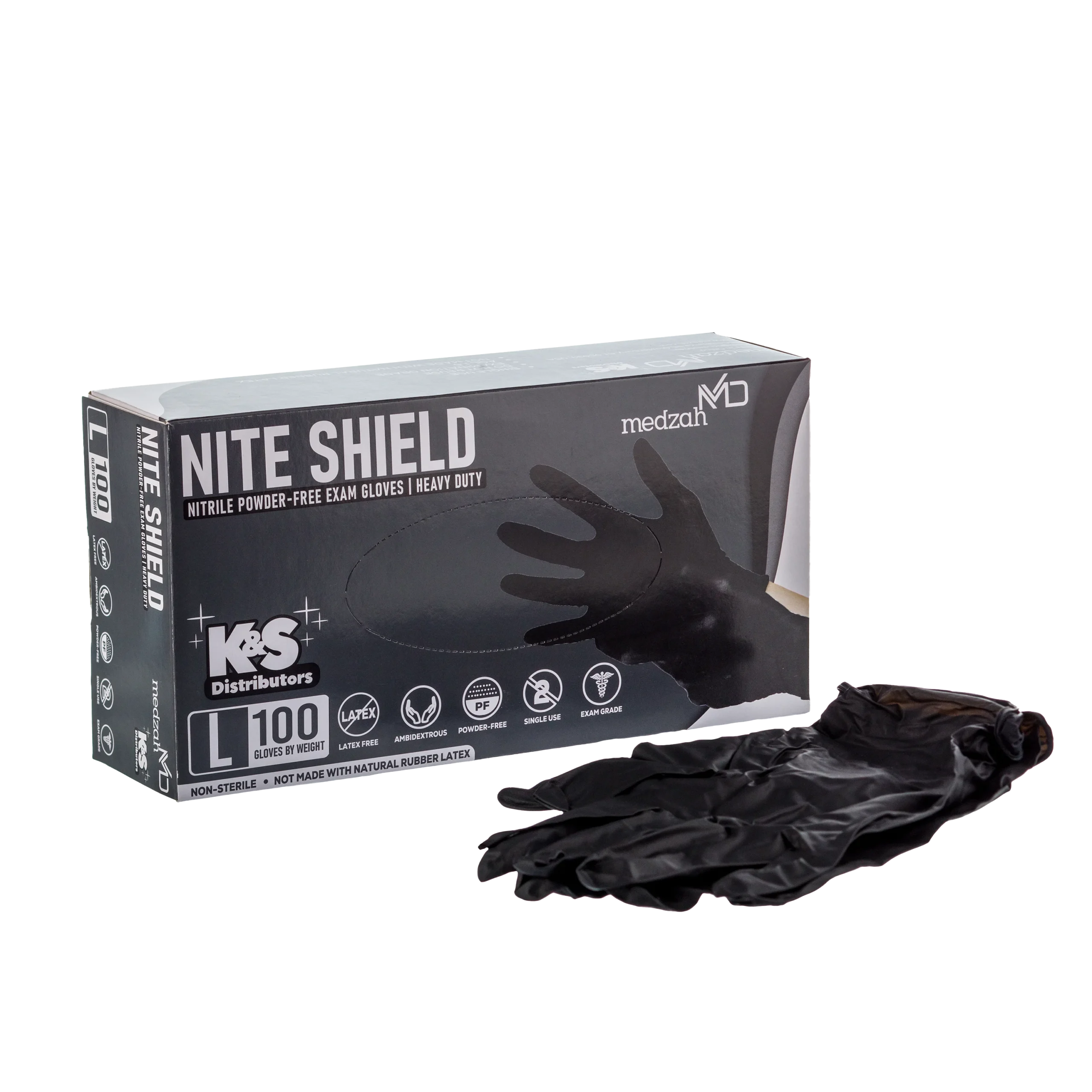 Medzah Nite Shield Nitrile Gloves