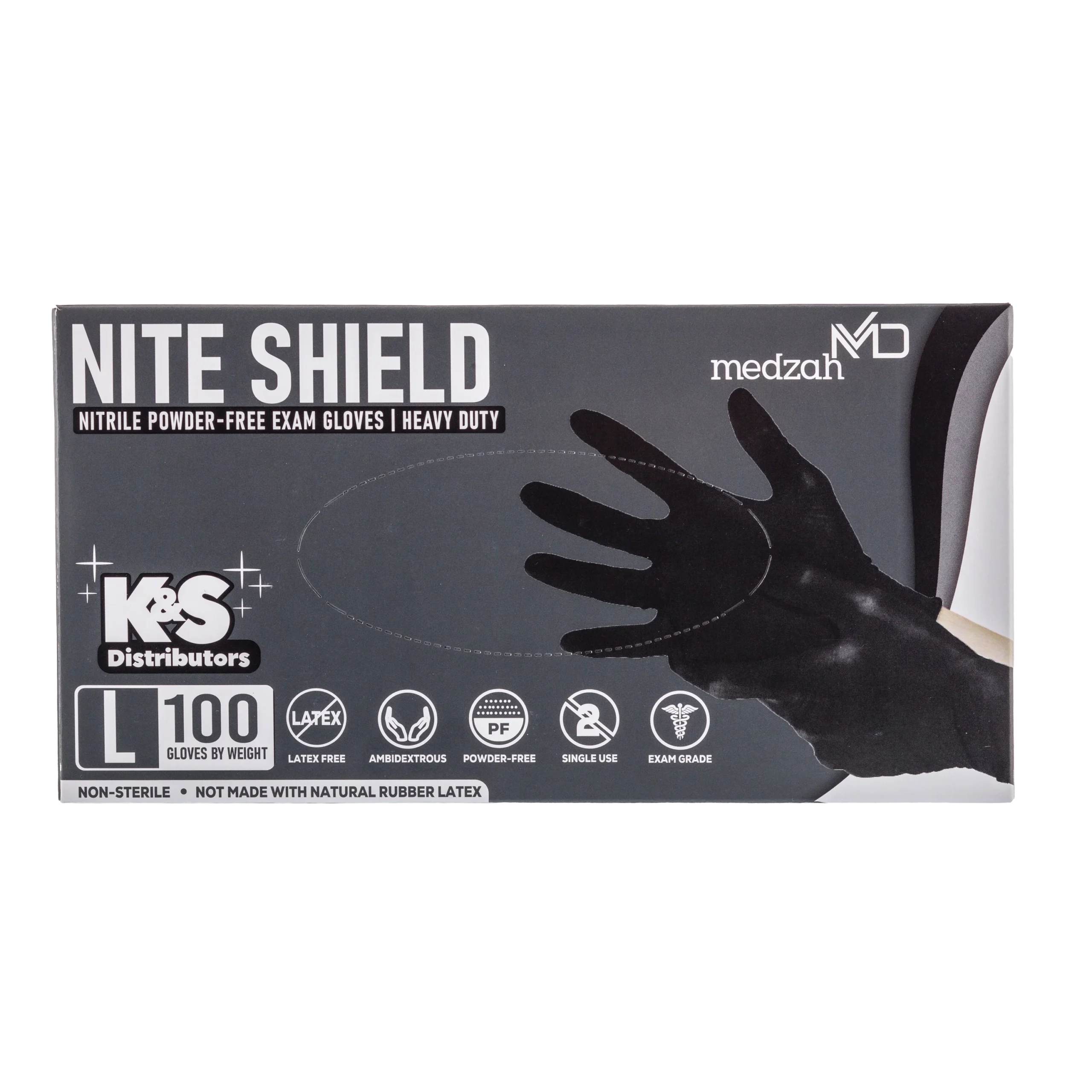 Medzah Nite Shield Nitrile Gloves