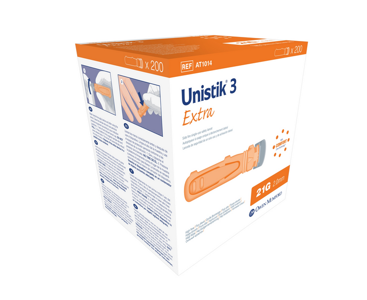 UNISTIK 3 LANCET EXTRA 21G