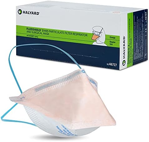 Halyard fluidshield 3 N95 particulate filter respirator and surgical mask