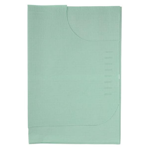 TIDI Choice Adult Exam Gown Tissue Poly Tissue Green 30 x 42 inch (910528)