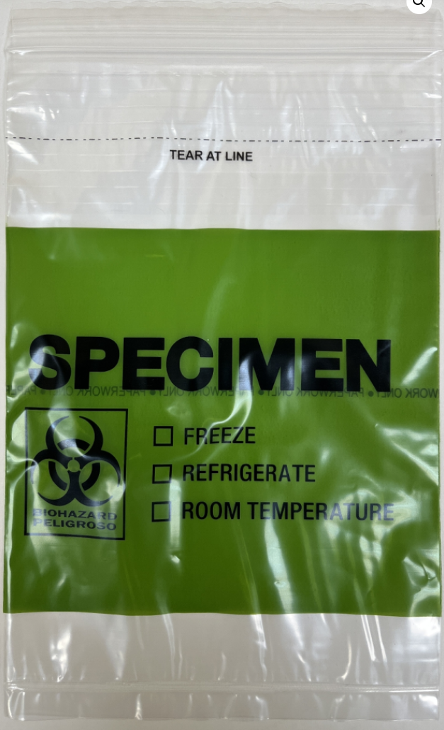 SPECIMEN BAG 13 x 18