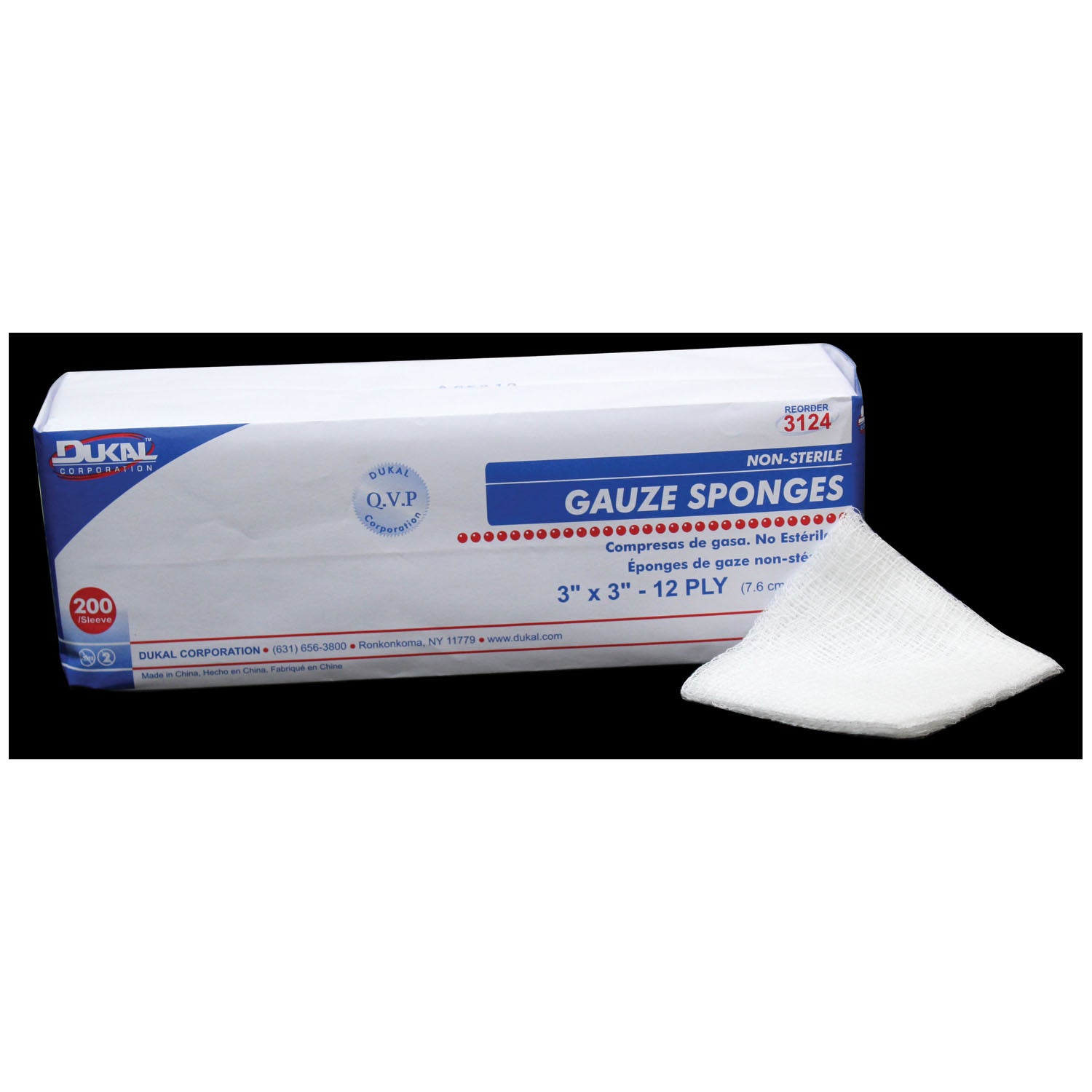 DUKAL WOVEN COTTON GAUZE SPONGES