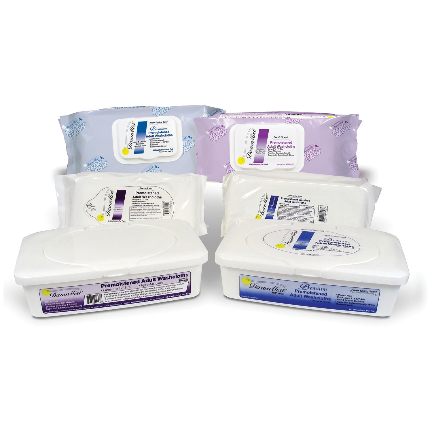 DUKAL DAWNMIST WASHCLOTHS