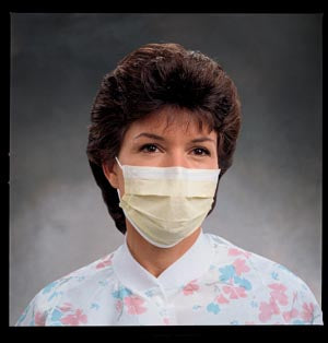 STANDARD FACE MASKS, Yellow, 50/pkg, 10 pkg/cs