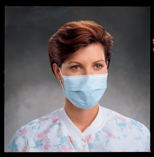STANDARD FACE MASKS, Blue, 50/pkg, 10 pkg/cs (60 cs/plt)