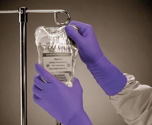 EXAM GLOVE PURPLE NITRILE-XTRA 12" EXTENDED LENGTH MEDIUM 50PCS/BOX 10BOX/CASE