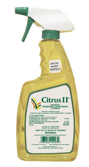 CITRUS II MULTI-PURPOSE DISINFECTANT 22 OZ. SPRAY BOTTLE 12BOTTLE/CASE