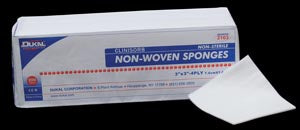 NON WOVEN SPONGE 2" X 2" 4-PLY NONSTERILE 200PCS/SLEEVE 20SLEEVE/CASE