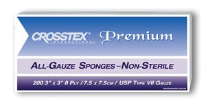 CROSSTEX ALL GAUZE PREMIUM NON-STERILE SPONGES