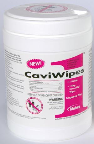 CAVIWIPES SURFACE DISINFECTANT LARGE 6" X 6.75" 160WIPES/CANESTER