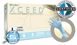ANSELL MICROFLEX XCEED® POWDER-FREE NITRILE EXAM GLOVES