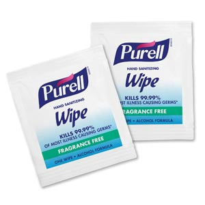 GOJO PURELL® SANITIZING HAND WIPES, Individually Wrapped, 1000 Ct