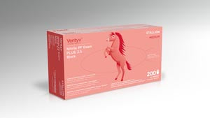 VENTYV NITRILE POWDER FREE EXAM GLOVE PLUS 3.5 (STALLION)