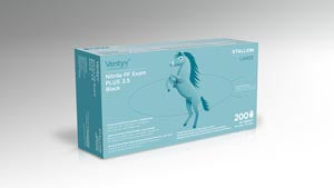 VENTYV NITRILE POWDER FREE EXAM GLOVE PLUS 3.5 (STALLION)