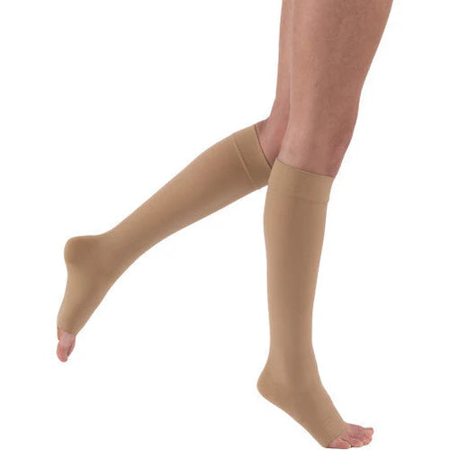 Jobst Relief Knee High Compression Stockings – 20–30 mmHg, Open Toe, Beige, X-Large (SKU: 114629)