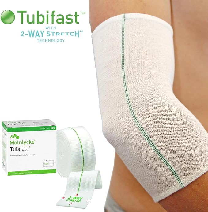 Mölnlycke Tubifast™ 2-Way Stretch Tube Net – Green Line, 5 cm x 10 m (SKU: 2436)