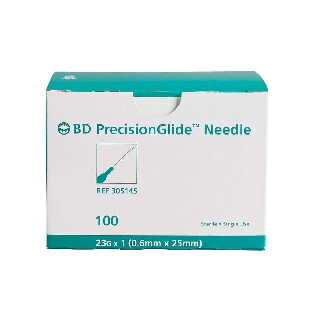 BD PrecisionGlide Needle 23G x 1 inch (0.6mm x 25mm)
