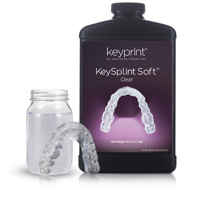 Keystone KeySplint Soft Clear Translucent 1 Kg 3D Printing Resin