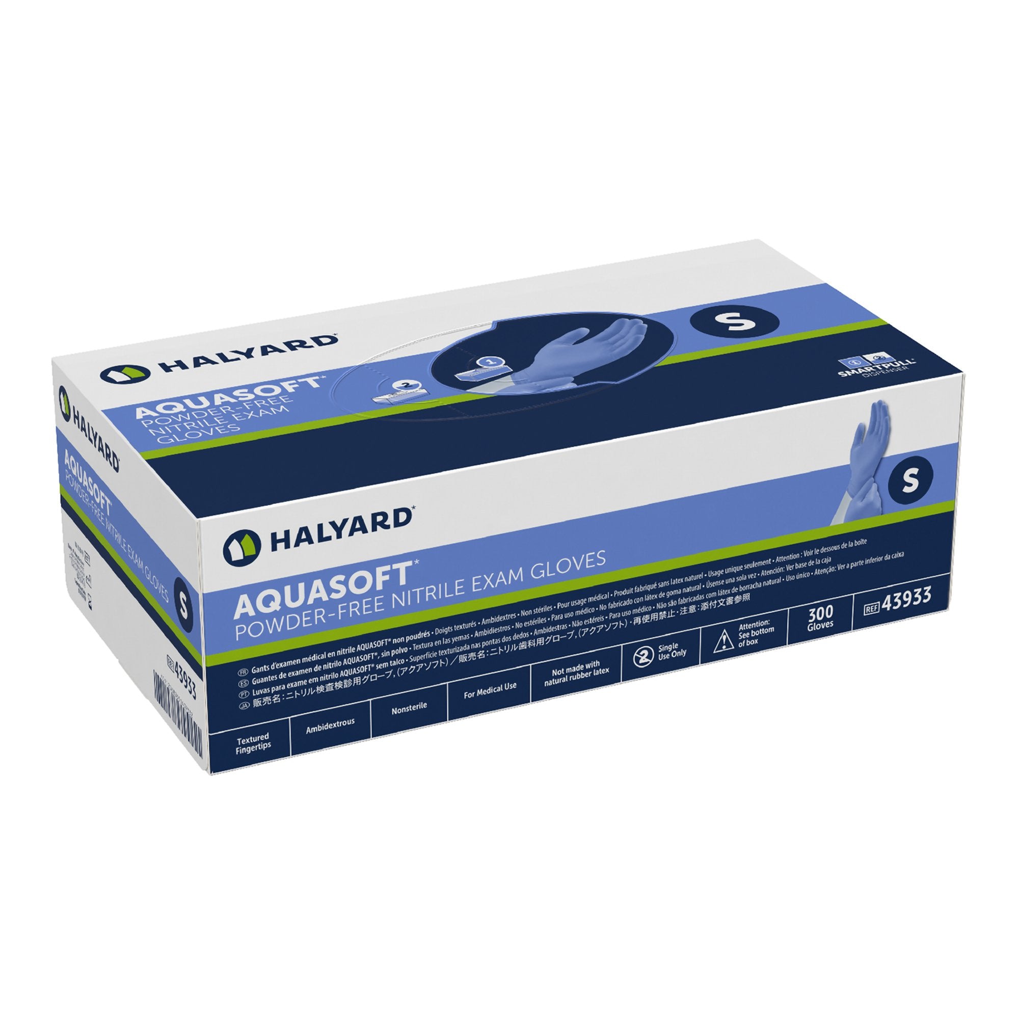Halyard aquasoft nitrile exam gloves (Small)