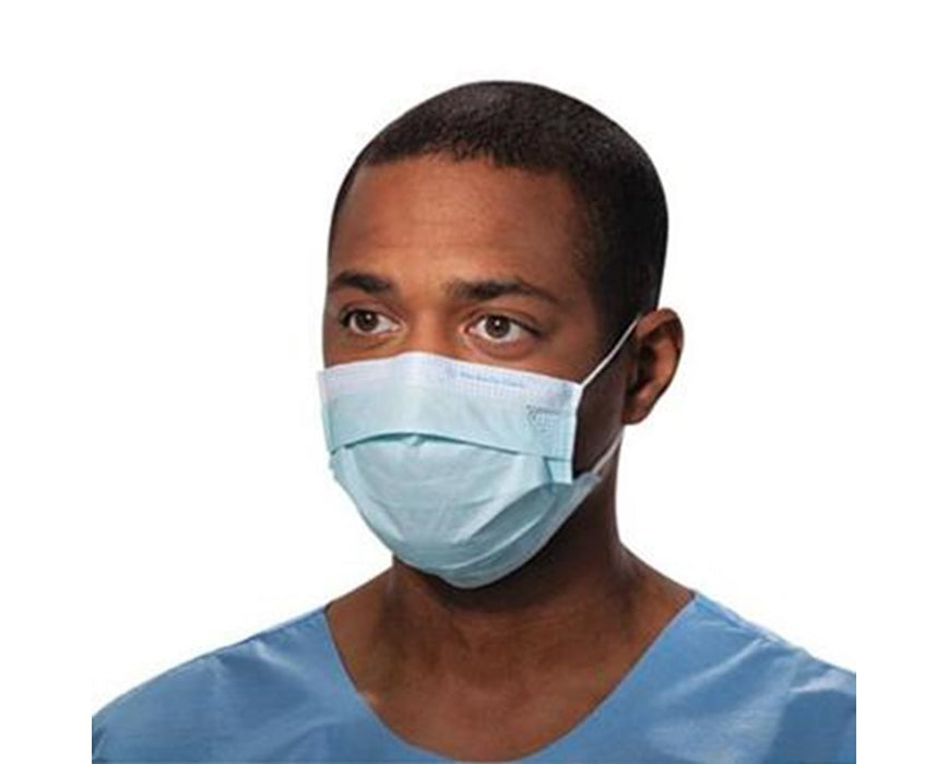 Halyard pleated procedure mask with earloops, Blue