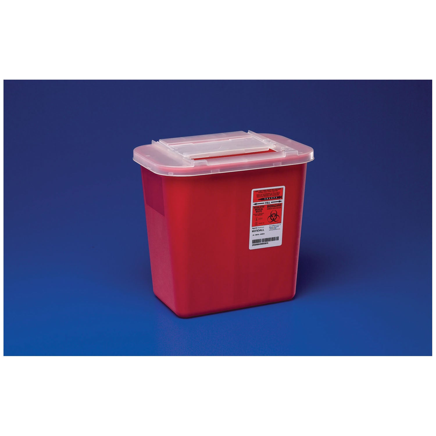 CONTAINER  2 GALLON CAPACITY COVIDIEN RED CLEAR LID. 20Ea/Cs